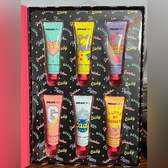 NWT-Mean Girls BURN BOOK set of 6 (1 oz each) hand creams in decorative box - Picture 5 of 11
